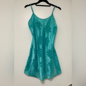 Sexy tropical print slip dress